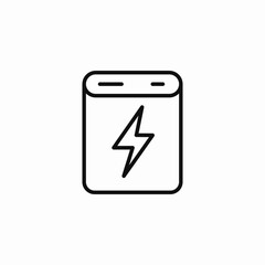 lightning powerbank icon sign vector