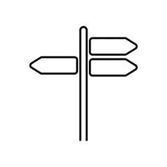 Blank arrow signpost indicating multiple directions