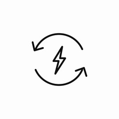 recycle power symbol icon sign vector