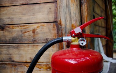 Naklejka premium Emergency fire extinguisher safety equipment