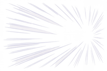White radial speed lines are expanding on a transparent background, creating a dynamic visual effect