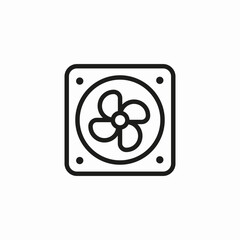 air circulation device icon sign vector