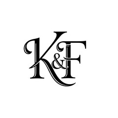 KF Typography Initial Letter Brand Logo, KF brand logo