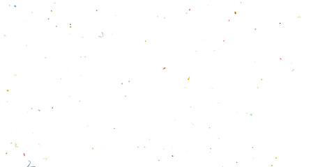 PNG 3d render of multicolored confetti falling on transparent background, Frame, background, border, or decor for the invitation, 3d Rendering Realistic falling  Colorful confetti - Transparent PNG. 