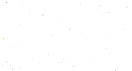 PNG 3d render of multicolored confetti falling on transparent background, Frame, background, border, or decor for the invitation, 3d Rendering Realistic falling  Colorful confetti - Transparent PNG. 