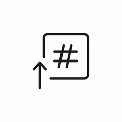 hashtag upload sign icon sign vector