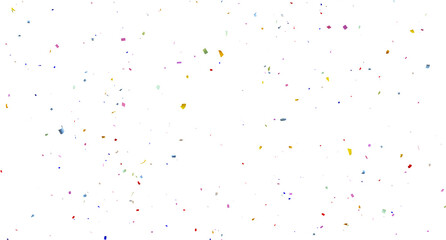 realistic bright confetti background for celebrations concept, in png format with transparent...