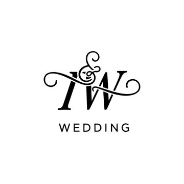 Sophisticated IW Initials Emblem for Wedding Decor
