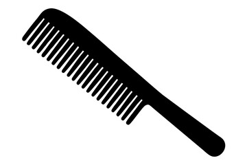 comb  black silhouette vector,Stylized black comb icon