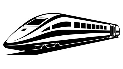 high speed train black silhouette vector,bullet train icon