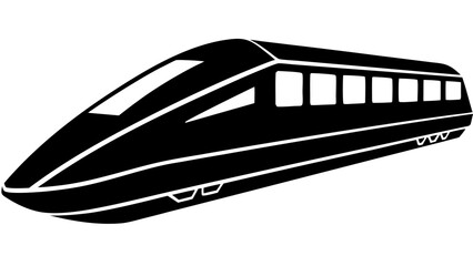 high speed train black silhouette vector,bullet train icon