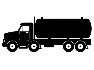 tanker truck   black silhouette vector,tanker truck  icon