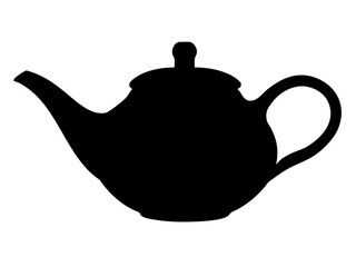 teapot  black silhouette vector,Teapot icon