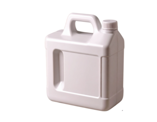 Industrial Scene with Blank Plastic Jerry Can