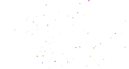 realistic bright confetti background for celebrations concept, in png format with transparent...