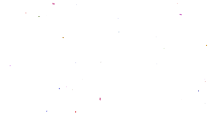 confetti falling down isolated on transparent background, 3d Rendering Realistic falling confetti and streamers seamless pattern on transparent PNG. Multicolor confetti abstract background