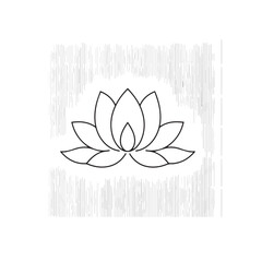 Lotus Flower Line Icon

