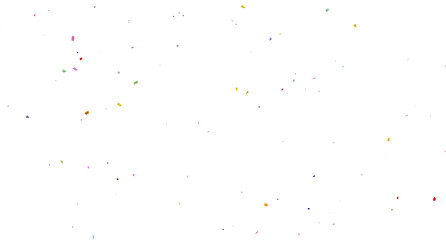 confetti falling down isolated on transparent background, 3d Rendering Realistic falling confetti and streamers seamless pattern on transparent PNG. Multicolor confetti abstract background
