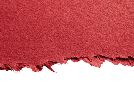 Red paper, torn edge against black