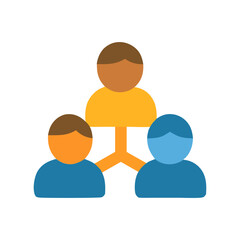 Teamwork Icon – Business People Collaboration Symbol