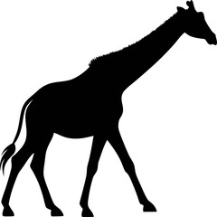 Majestic Giraffe Silhouette Vector Art