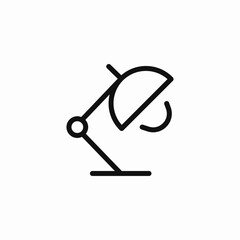 adjustable desk lamp icon sign vector