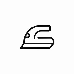 clothes iron laundry icon sign vector