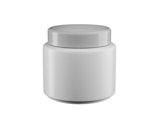 Blank supplement jar mockup for nutrition and cosmetic packaging 3d render

