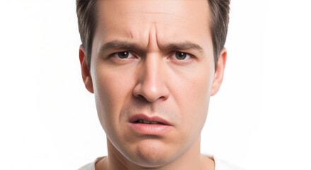 Obraz premium The expression of a man who is like disgusting