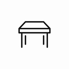 simple table with legs icon sign vector
