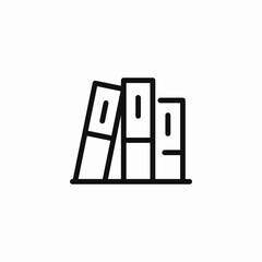 stacked books binders icon sign vector