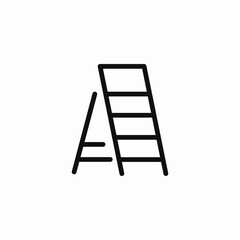step ladder tool icon sign vector