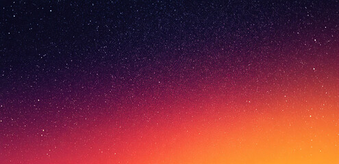 Vibrant starry sky with gradient sunset hues background