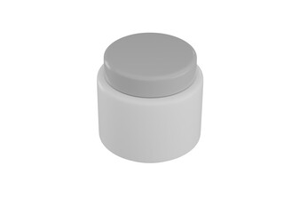 Blank face cream jar mockup for skincare and cosmetic packaging 3d render
