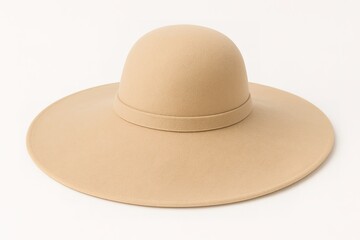 Elegant Sun Hat: A classic, stylish sun hat, featuring a wide brim and a dome crown, is a fashionable accessory for sun protection and style. The warm.