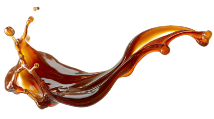 Dark brown liquid splash, flowing, dynamic