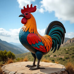 rooster in the farm