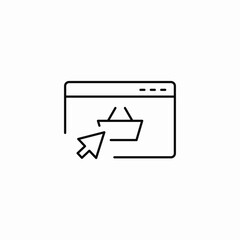 online shopping website  icon sign vector