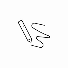 pencil with scribble icon sign vector