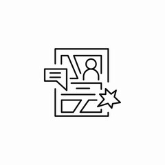 person on flyer icon sign vector