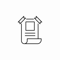 poster on wall icon sign vector