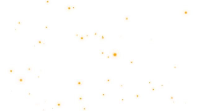 fire dust particles over transparent background overlay, Flying Gold Snow Particles transparent background in png format. 3d render of fire embers, Gold Dust isolated on white background
