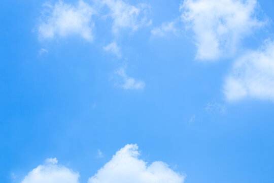Blue sky with white clouds / Langit biru dengan awan putih