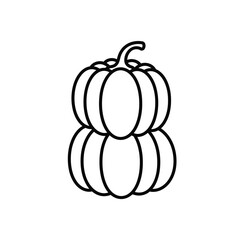 Stacked pumpkin icon outline squash gourd
