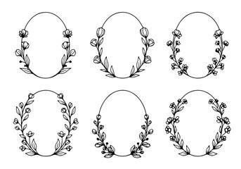 Fototapeta premium Minimal Flower Wreath
