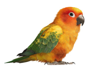 Colorful parrot profile shot