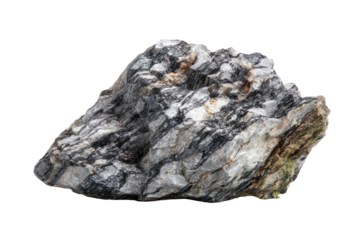 Gray and white rock with intricate veining