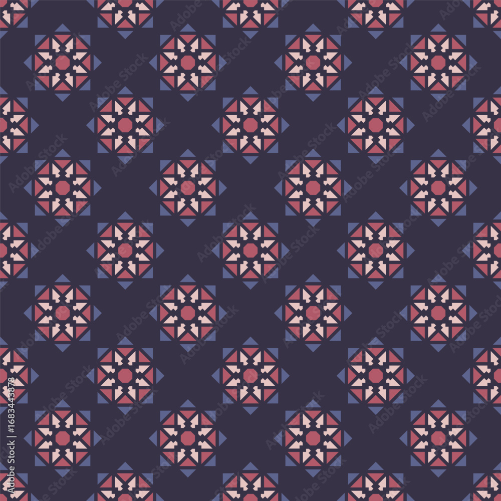 Aufkleber geometric repeating decorative tile pattern background illustration for various surface