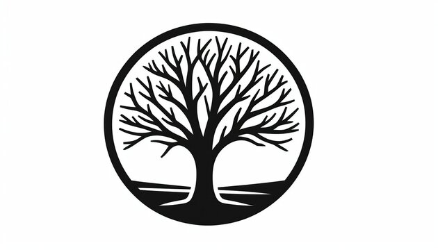 tree silhouette vector eblem logo