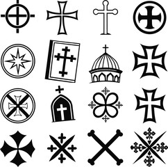 Diverse Religious and Symbolic Cross Designs christian